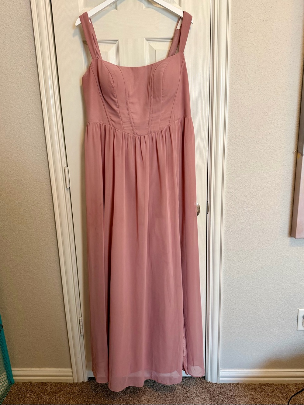 Azazie Rosaline Dusty Rose Chiffon A-Line Bridesmaid Dress